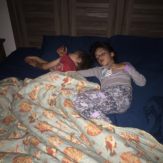 The sweetest of things. They were worn out from our first day at the beach.